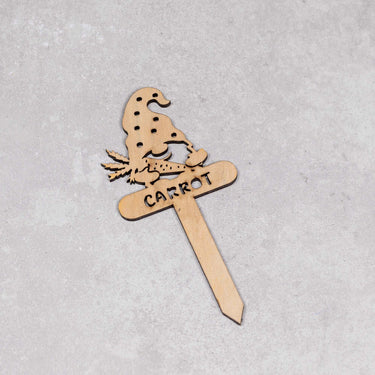 Funny Plant Stakes - Made from Sustainable Timber - CARROT - Unicorn Fart Productions